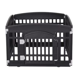 Gupamiga Pet Playpen Foldable Gate for Dogs Heavy Plastic Puppy Exercise Pen with Door Portable Indoor Outdoor Small Pets 