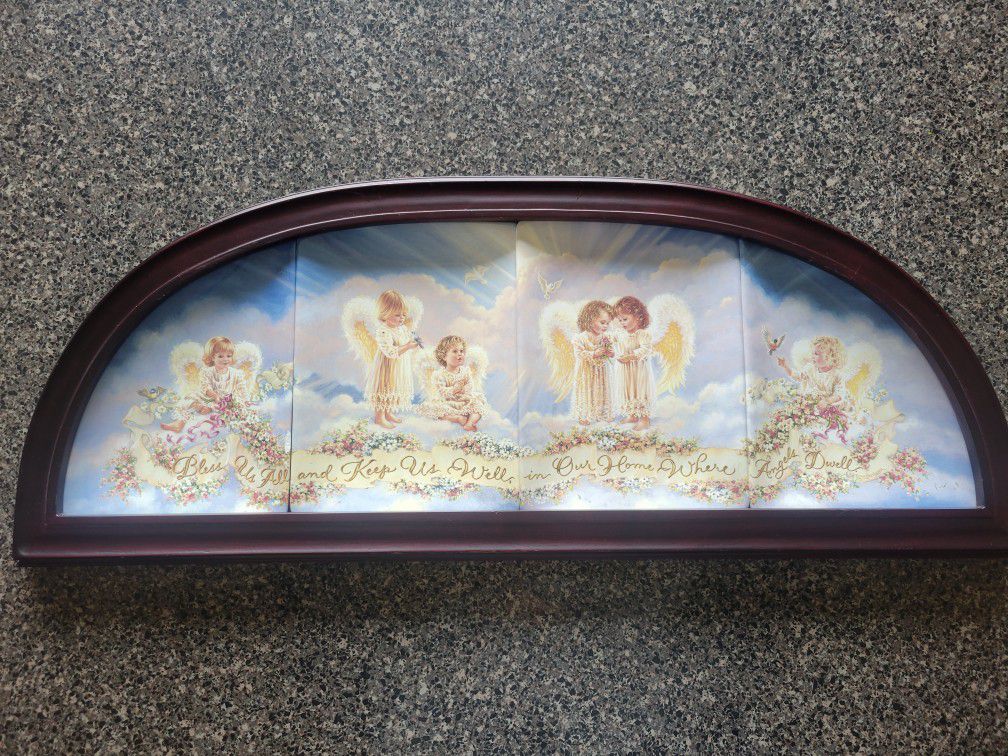 Bless Our Home Bradford Plate Set 4 Numbered Plates And Frame