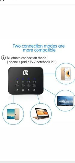 BW-107 Portable Bluetooth Splitter Audio Fast Transmitter Multi-point Adapter