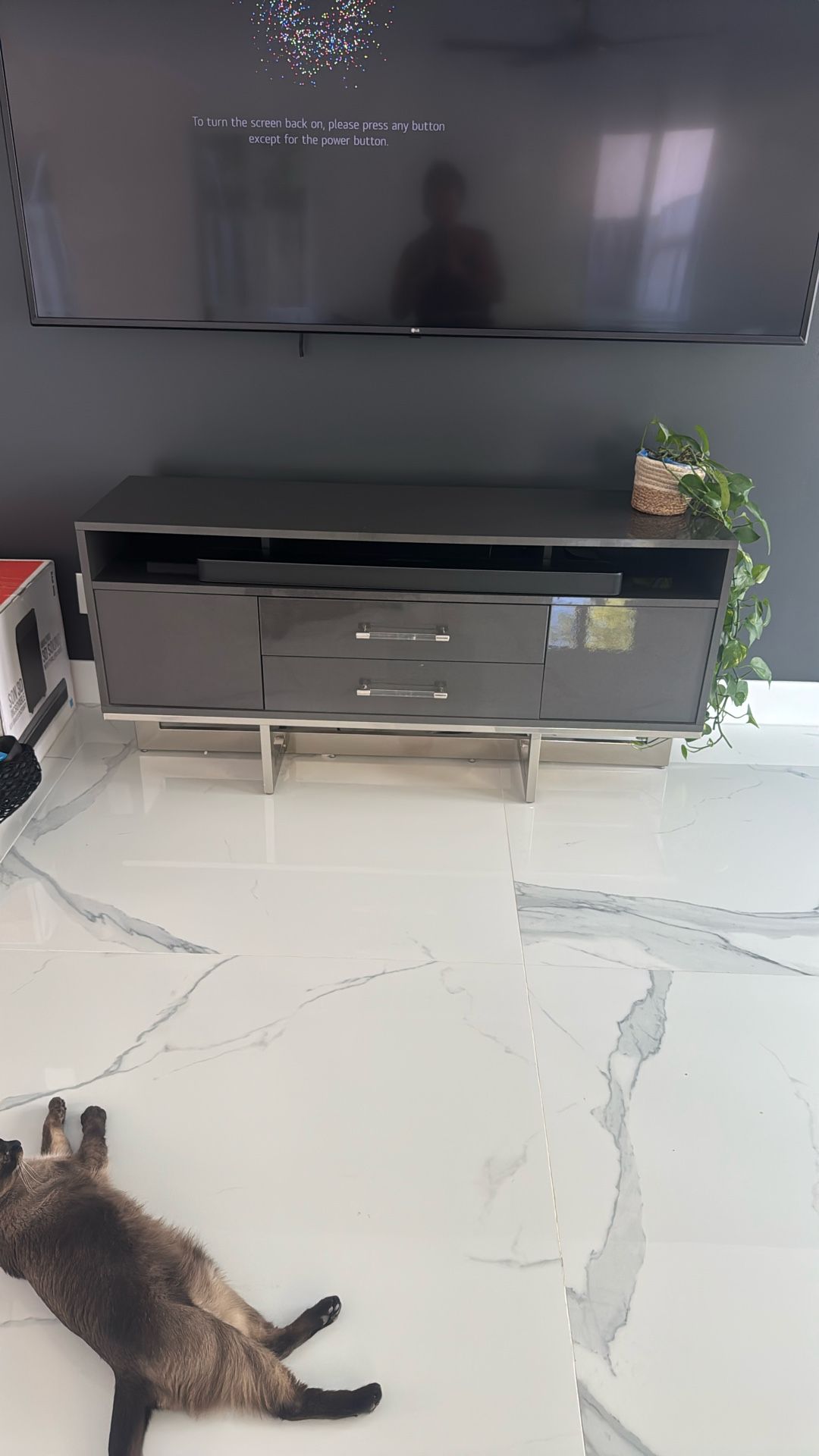 TV Stand Modern Gray