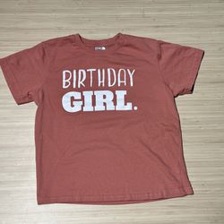 Girls Youth Medium YM Birthday Girl T-shirt