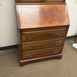 Original 1977 Maddox Secretary Desk W/Bookcase
