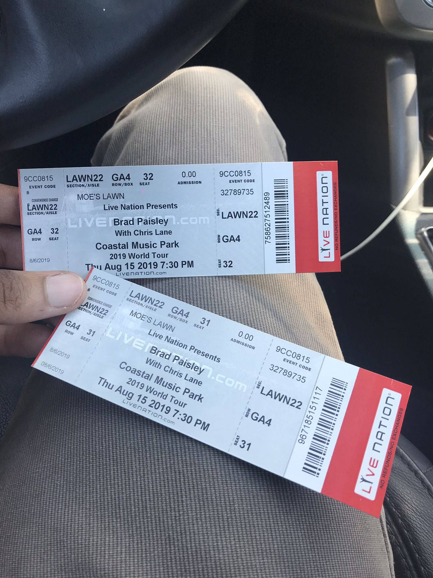 Brad Paisley Tickets (August 15th-Raleigh)