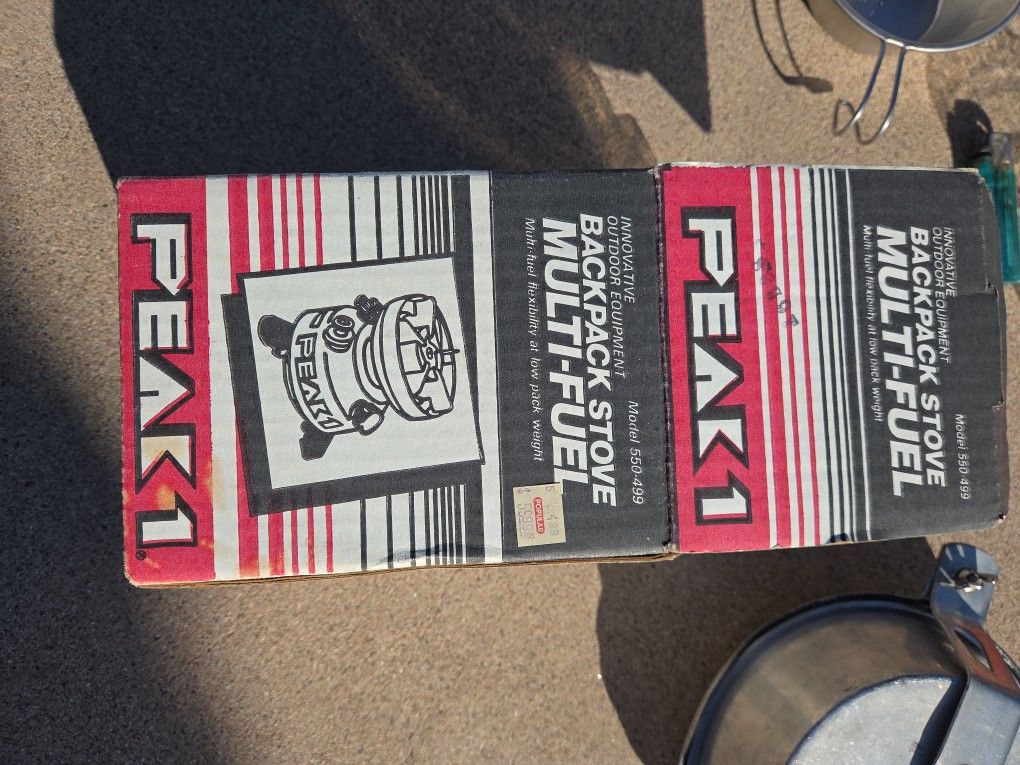 Camp Stoves (2), Lantern, Pot, Cup, Etc.