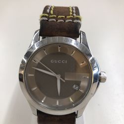 Gucci Gucci G-Timeless Watch Men's Brown Round Swiss Quartz 39mm Dial Vintage