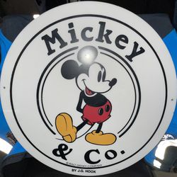 Vintage Mikey Mouse & Co Acrylic Sign