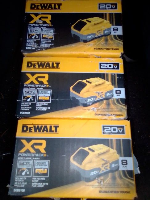 DeWalt 20v 8ah Batteries