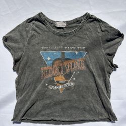 “Honky Tonk” Cropped Graphic T-Shirt
