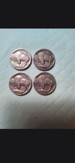 4 Indian Buffalo nickels 1934