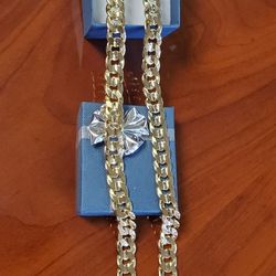 14K Gold Plated, 30 inch Chain Necklace, 9mm thick