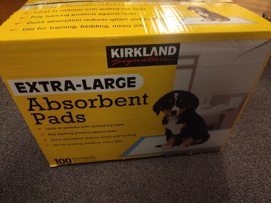 X Large Pet Absorbent Pads Kirkland 100 Pack