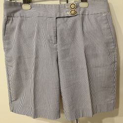 Blue Pinstripe Seersucker Walking Shorts