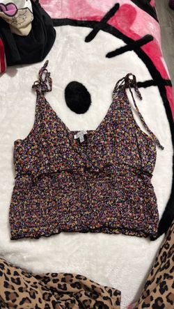 Multicolored floral cami top.    Size S