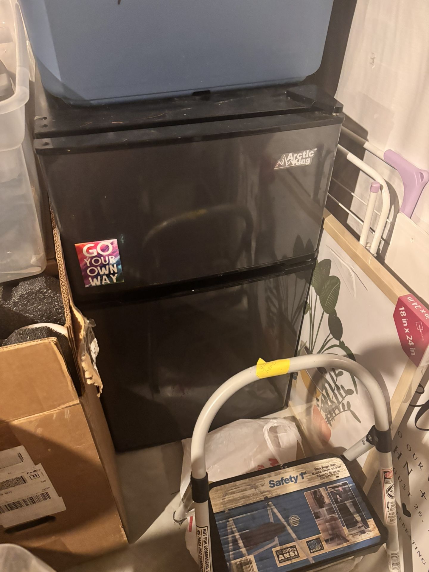 large mini fridge