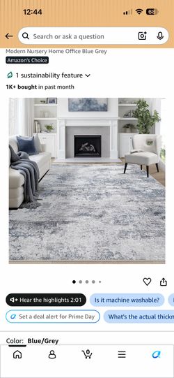 New Washable Rug 8 by 10