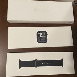 Apple Watch Series 10 GPS 42mm Jet Black Aluminum Case with Black Sport Band - S/M