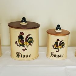 Metlox California Provincial, cannister set, cookie jar bundle, all items, 1 price!