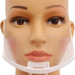 19PCS Transparent Antifog Mouth Cover Plastic Face Cover for Dental Restaurant Beauty SALON, Make Up CATERING