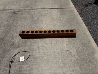 Antique Wooden Sugar Mold Candle Holder (12 Hole)