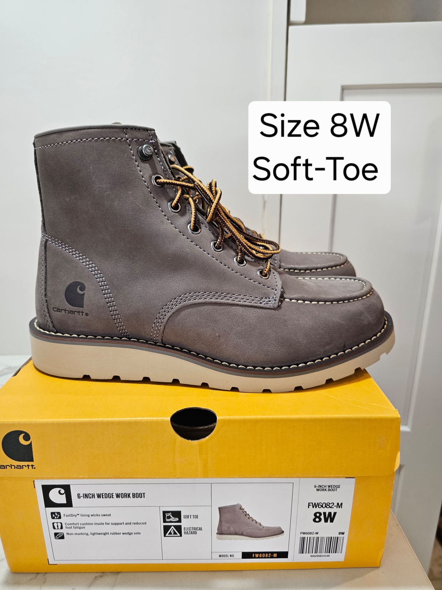Carhartt Soft Toe Work Boots Size 8