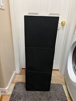 Black 3-Compartment Fabric Storage Organizer vertically or horizontal