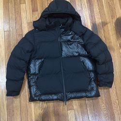 Real Brand “Moncler” coat All Black . Sz XL 