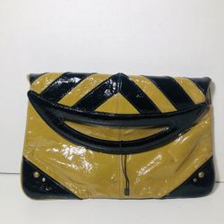 Hayden Harnett Patent Leather Striped Clutch