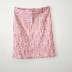 Pretty Good Women's Light Pink Skirt Size: Large Floral Design Soft Short Skirt 