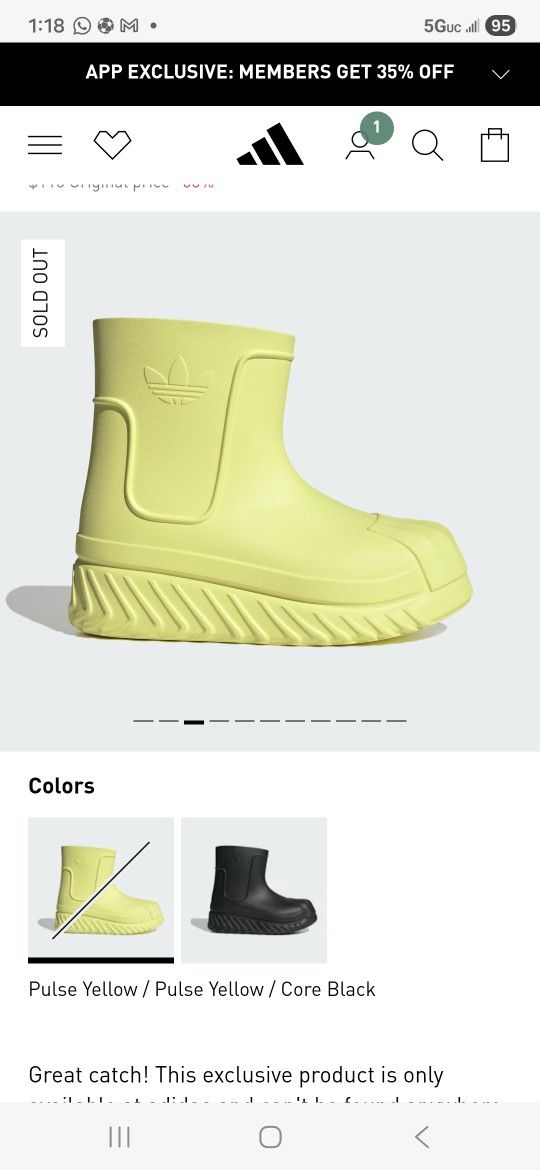 đŸ”¥Adidas Originals Superstars Adifom Boots Size 5 1/2