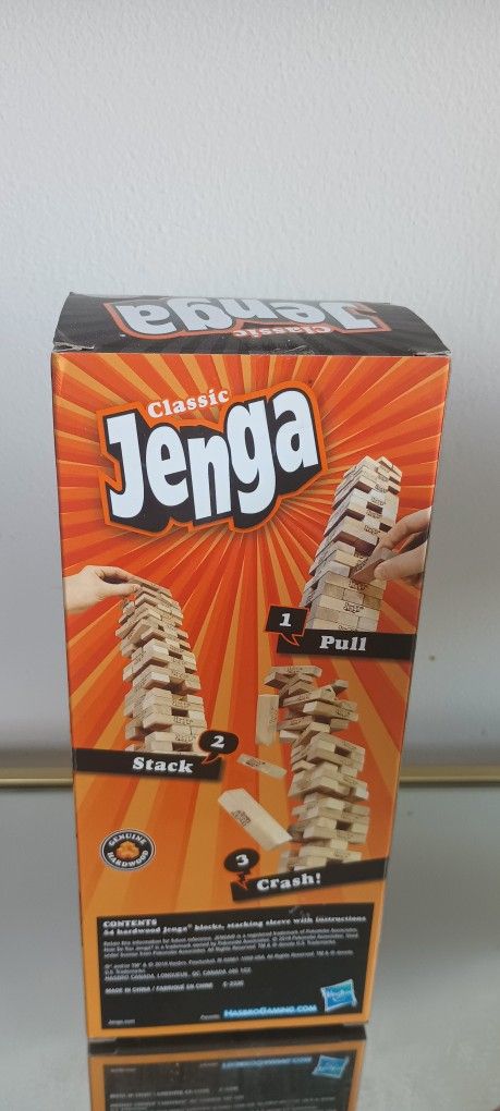 Hasbro Gaming Jenga Classic Game with Genuine Hardwood Blocks