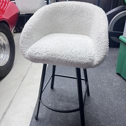 White Boucle Chairs - 3 EA For $75 Total!