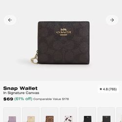 Coach Snap Wallet 