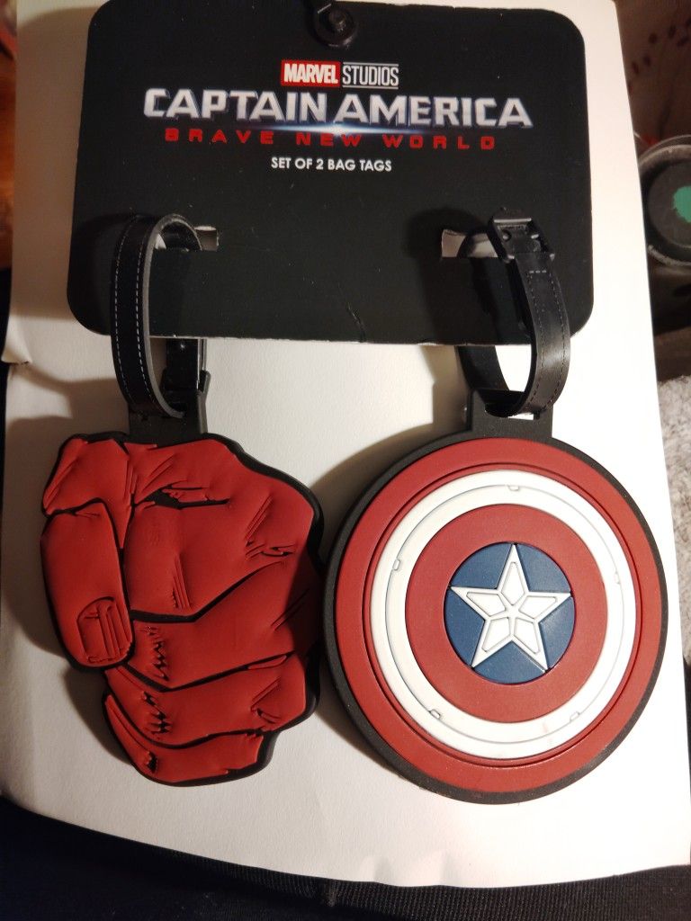 BRAND NEW, SET OF 2, CAPTAIN AMERICA, BAG YAGS