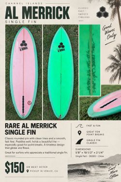 Rare Al Merek Pod Single Fin