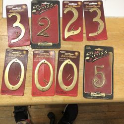 8 Artisan Ives Solid brass large house numbers