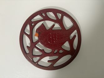 Red Cardinal Iron Trivet