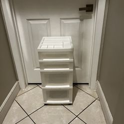 Rolling Cart 4  Plastic Storage Drawers 