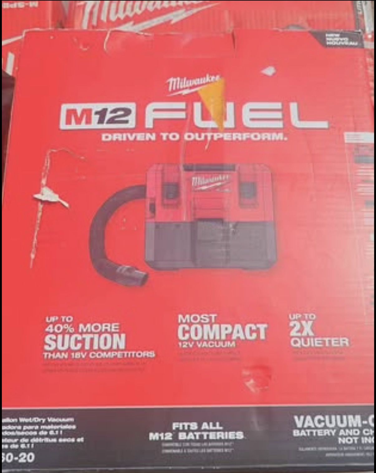Milwaukee M12 Fuel 1.6 gallon wet dry vac tool only