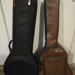 Roadrunner Banjo Gigbag And Brown Leather Gigbag