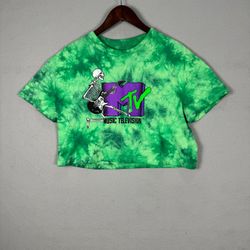 MTV Large Graphic Crop T-Shirt Green