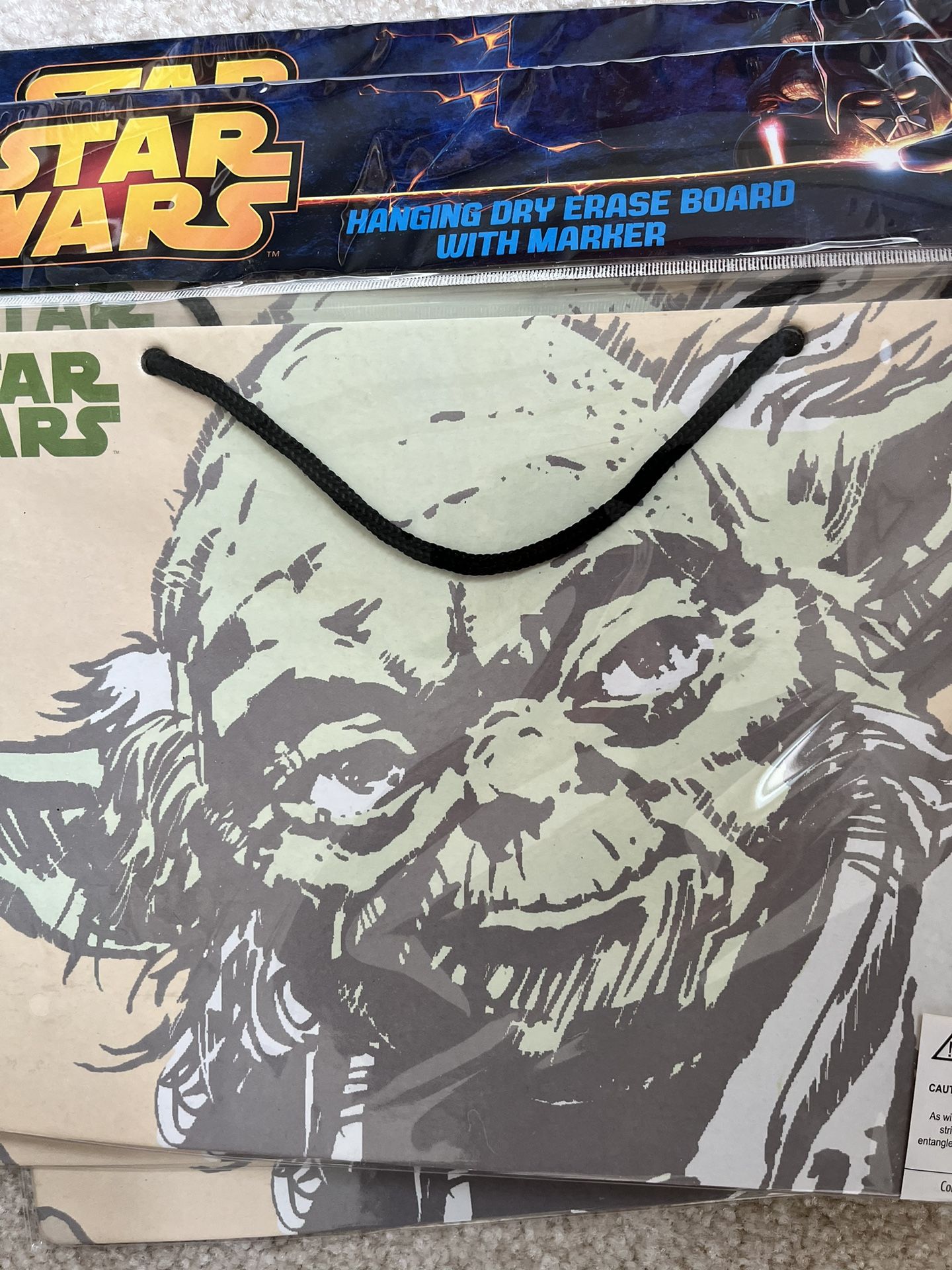 Star Wars Hanging Dry Erase Board Yoda or Darth Vader 