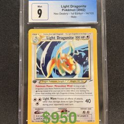Light Dragonite 1st Edition Cgc 9 