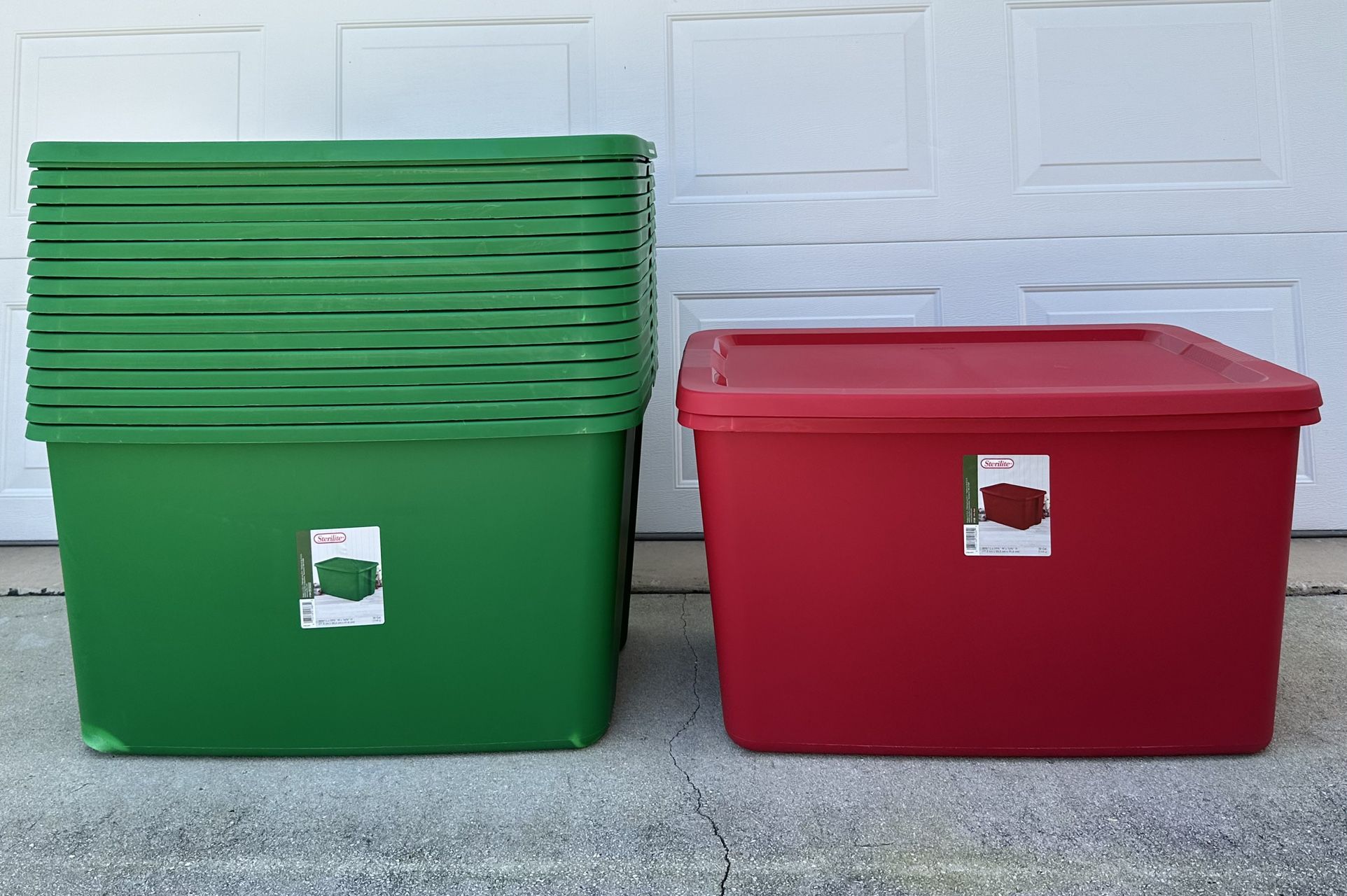 BRAND NEW - $10 EACH - Sterilite 30 Gallon - Storage Tote - 2 RED Available