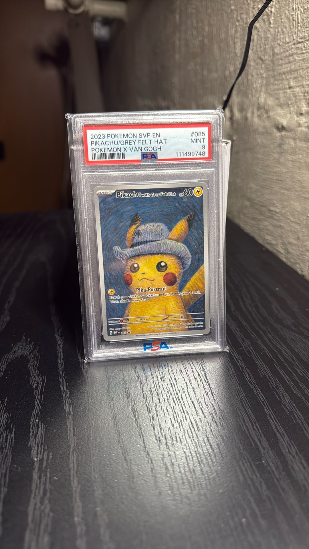 Grey Felt Hat Van Gogh Pikachu PSA 9