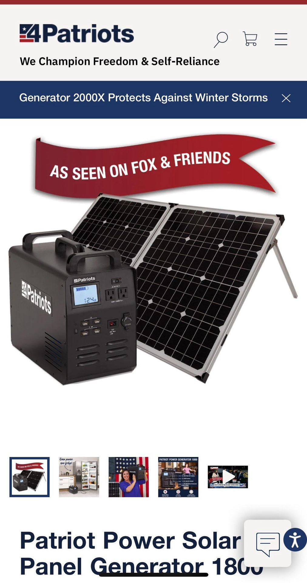 Patriot Power Solar Panel Generator 1800 for Sale in St. Petersburg, FL -  OfferUp