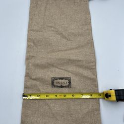 Authentic Gucci beige cloth drawstring shoe or accessories dust bag