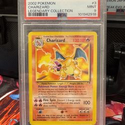 Pokemon PSA 9 Charizard #3 Legendary Collection