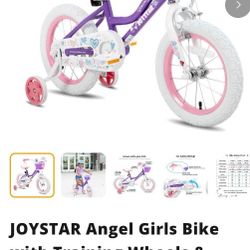JOYSTAR Angel Girls Bike with Training Wheels & Basket