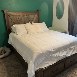 Queen Bed Frame Mattress Included. 