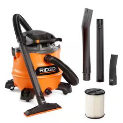 RIDGID 16 Gal. 6.5 Peak HP NXT Shop Vacuum Wet Dry Vac with Detachable Blower, Filter, Locking Hose and Accessories HD1600